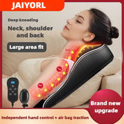 🔥 Electric Shiatsu Neck & Back Massager Pillow – Cervical Traction with Heat & Vibration for Car & Home